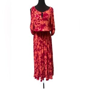 Soft Surroundings Vibrant Red and Pink Dress